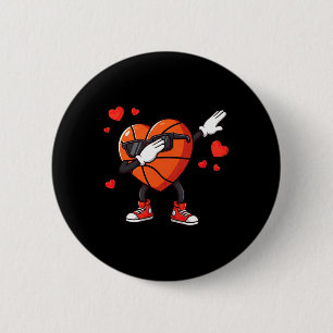 Dabbing Skelet Hart Dab Pose Valentijn Vrouwen Man Ronde Button 5,7 Cm