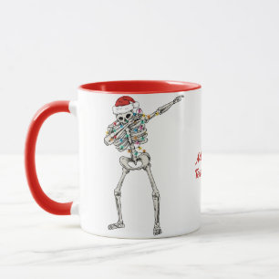 Dabbing Skelet Kerstman Sinterklaas Griezelige Ker Mok