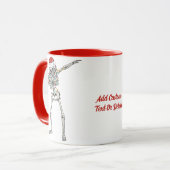 Dabbing Skelet Kerstmis Santa Spooky Xmas Mok (Voorkant links)