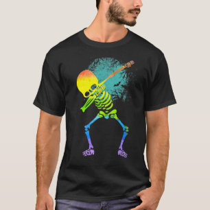 Dabbing Skelet Lgbt Trots Gay Halloween Met Koe T-shirt
