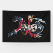 Dabbing Skelet Piraat Halloween Kinderen Jolly Rog Spandoek (Horizontaal)