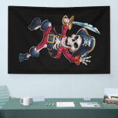 Dabbing Skelet Piraat Halloween Kinderen Jolly Rog Spandoek (Beurs)