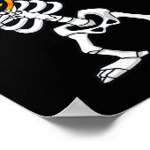 Dabbing Skelet Pompoen Hoofd Fun Halloween Dab Poster (Hoek)