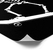 Dabbing Skelet Skateboard Dia De Los Muertos Poster (Hoek)