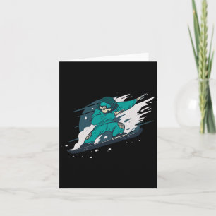 Dabbing Skelet Snowboarder Snowboard Snowboardin Kaart