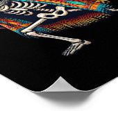 Dabbing Skelet Sombrero Poncho Cinco De Mayo Mex Poster (Hoek)