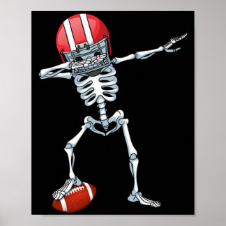 Dabbing Skelet Voetbalspeler Jongens Mannen Sport Poster