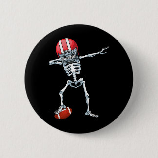 Dabbing Skelet Voetbalspeler Jongens Mannen Sport Ronde Button 5,7 Cm
