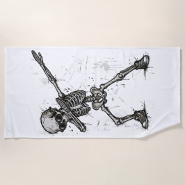 Dabbing Skeleton Art – Funny Street Style Strandlaken