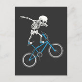Dabbing Skeleton Bicycle BMX Fun Briefkaart (Voorkant)