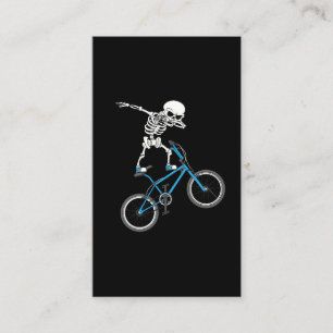 Dabbing Skeleton Bicycle BMX Fun Visitekaartje
