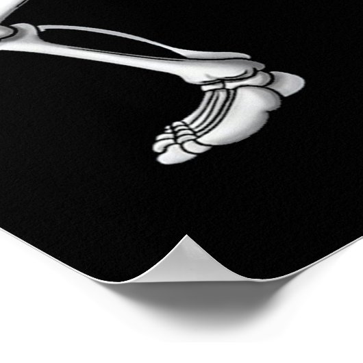 Dabbing Skeleton Chef Lunch Lady Halloween Poster (Hoek)