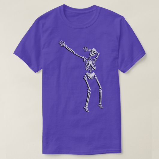 Dabbing Skeleton Cinco de Mayo T Shirt Danske (Design voorkant)