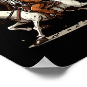 Dabbing Skeleton Cowboy Halloween Costume Kinder B Poster (Hoek)