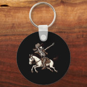 Dabbing Skeleton Cowboy Halloween Costume Kinder B Sleutelhanger (Voorkant)