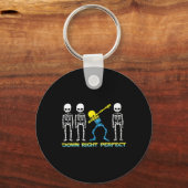 Dabbing Skeleton Down Right Perfect Down Syndroom Sleutelhanger (Voorkant)