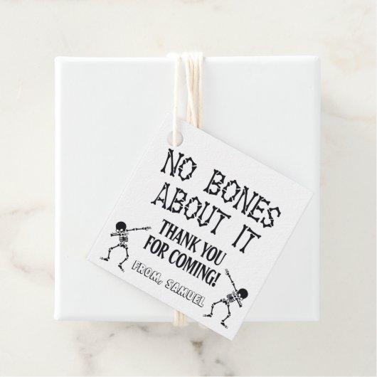 Dabbing Skeleton Halloween Birthday Dank je Bedankjes Labels (In situ)