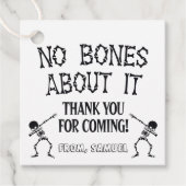 Dabbing Skeleton Halloween Birthday Dank je Bedankjes Labels (Voorkant)