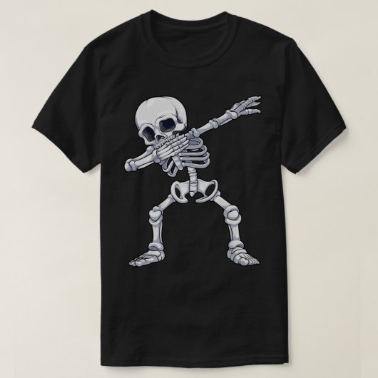 Dabbing Skeleton Halloween Costume Fun Creepy Boys T-shirt (Design voorkant)