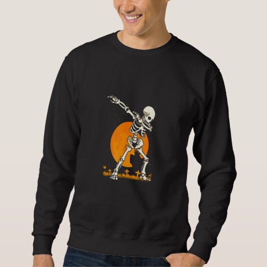 Dabbing Skeleton  Halloween Costume Spooky Season Trui (Voorkant)