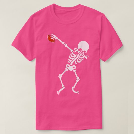 Dabbing Skeleton Halloween Football Dab Dance T-shirt (Design voorkant)