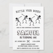 Dabbing Skeleton Halloween Happy Birthday Party Kaart (Voorkant)