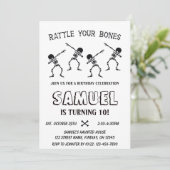 Dabbing Skeleton Halloween Happy Birthday Party Kaart (Staand voorkant)