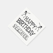 Dabbing Skeleton Halloween Happy Birthday Party Servet (Hoek)