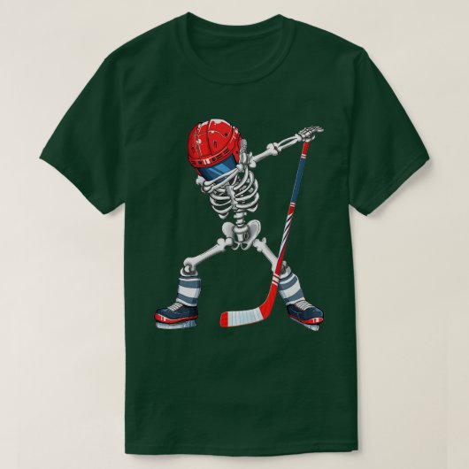 Dabbing Skeleton Hockey Halloween Costume Gift Kid T-shirt (Design voorkant)
