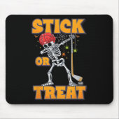 Dabbing Skeleton IJshockeyspeler Halloween Kostu Muismat (Voorkant)