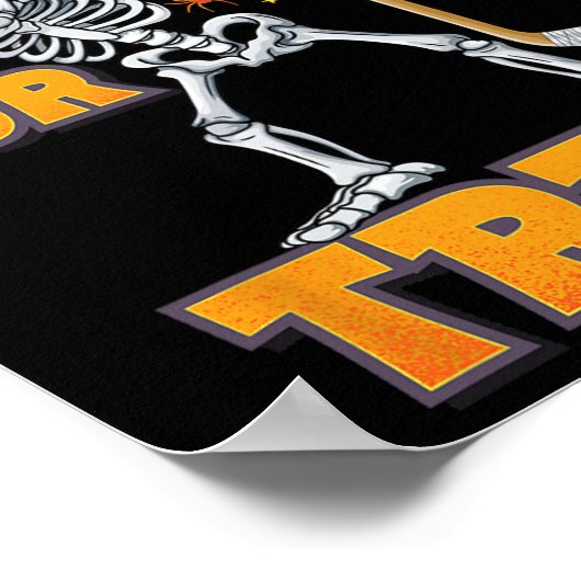 Dabbing Skeleton IJshockeyspeler Halloween Kostu Poster (Hoek)