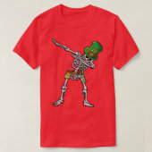 Dabbing Skeleton Leprechaun St Patricks Day Kinder T-shirt (Design voorkant)