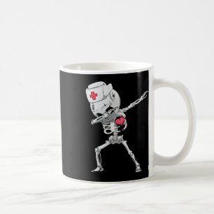 Dabbing Skeleton Nurse X-ray Halloween T Shirt Dab Koffiemok
