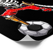 Dabbing Skeleton Pirate and Soccer LL Halloween Co Poster (Hoek)