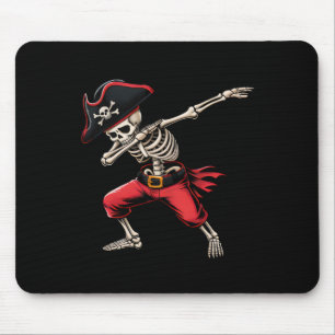Dabbing Skeleton Pirate Boys Kinder Funny Hallowee Muismat