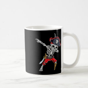 Dabbing Skeleton Pirate Funny Halloween Kinder Jol Koffiemok