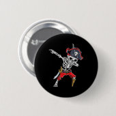 Dabbing Skeleton Pirate Funny Halloween Kinder Jol Ronde Button 5,7 Cm (Voorkant /achterkant)