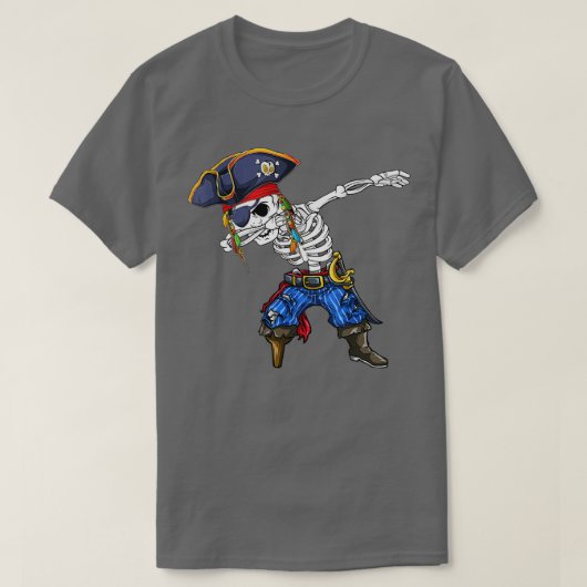 Dabbing Skeleton Pirate Halloween Costume for Kids T-shirt (Design voorkant)