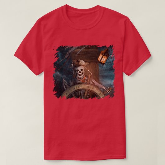 Dabbing Skeleton Pirate Halloween Costume Jolly Ro T-shirt (Design voorkant)