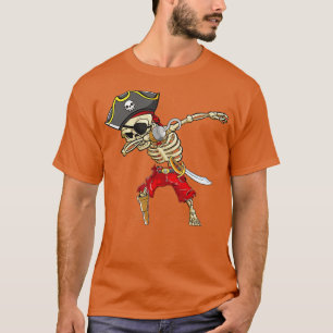 Dabbing Skeleton Pirate Halloween Kinder jongens M T-shirt