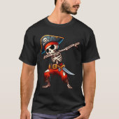 Dabbing Skeleton Pirate Halloween Kinder Pirate T-shirt (Voorkant)