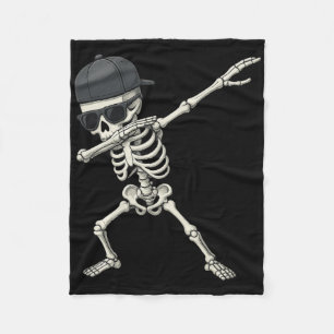 Dabbing Skeleton Pirate Halloween Kinderen Jolly R Fleece Deken