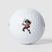 Dabbing Skeleton Pirate Halloween Kinderen Jolly R Golfballen (Voorkant)