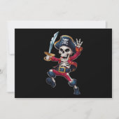 Dabbing Skeleton Pirate Halloween Kinderen Jolly R Kaart (Voorkant)