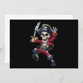Dabbing Skeleton Pirate Halloween Kinderen Jolly R Kaart (Voorkant / Achterkant)