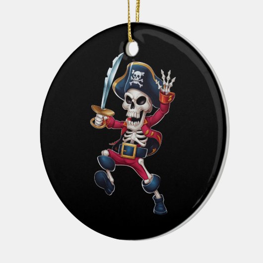 Dabbing Skeleton Pirate Halloween Kinderen Jolly R Keramisch Ornament (Links)