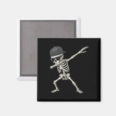 Dabbing Skeleton Pirate Halloween Kinderen Jolly R Magneet (Voorkant / Achterkant)