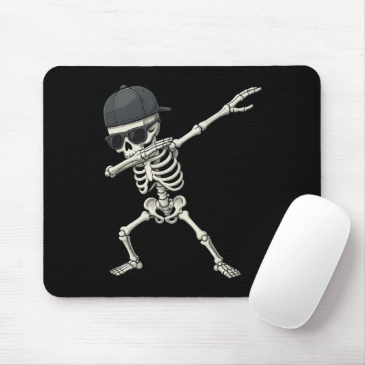Dabbing Skeleton Pirate Halloween Kinderen Jolly R Muismat (Met muis)