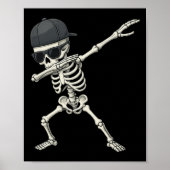 Dabbing Skeleton Pirate Halloween Kinderen Jolly R Poster (Voorkant)
