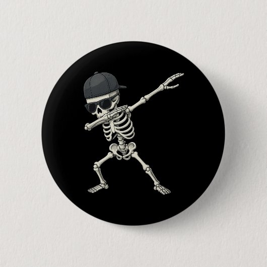 Dabbing Skeleton Pirate Halloween Kinderen Jolly R Ronde Button 5,7 Cm (Voorkant)
